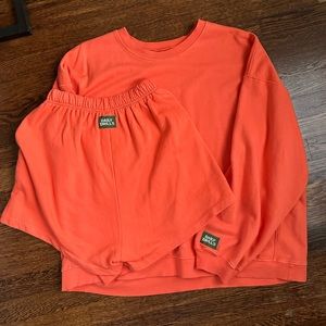 Daily Drills Oversized Crew (XS/S) & Sweat Shorts (M/L) - Orange